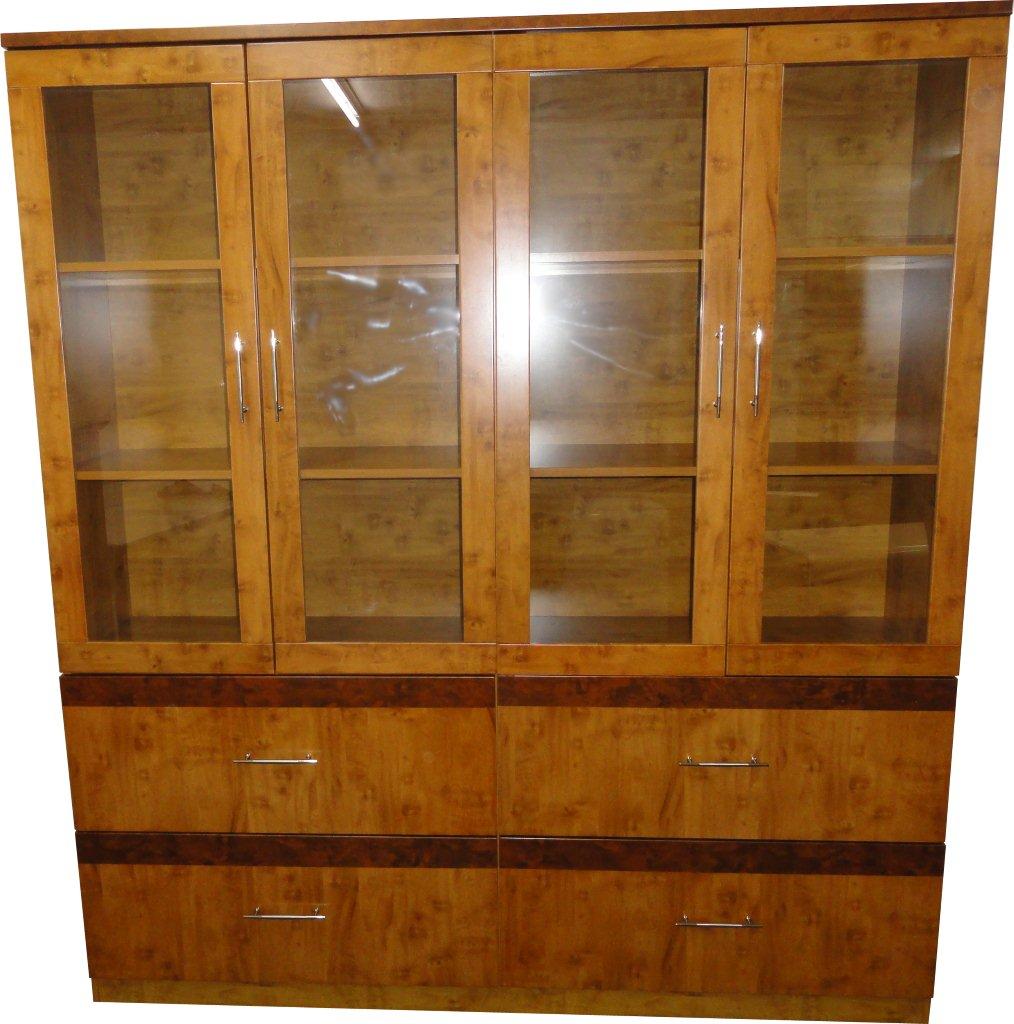 Yew Luxury Bookcase 4 Doors Wide DES-1862-192A-4DR